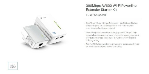 Extensor Wifi Tp-link Powerline Av600 Tl-wpa Kit
