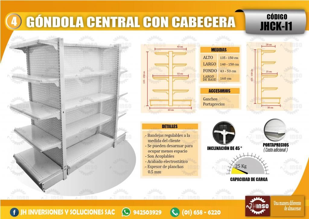 GÓNDOLAS NACIONALES E IMPORTADAS