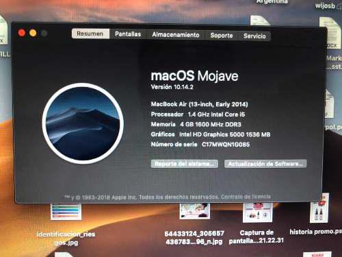 Macbook Air I5 4gb 13 Pulgadas