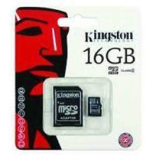Memoria Flash Micro Sd Kingston De 16gb Con Adaptador
