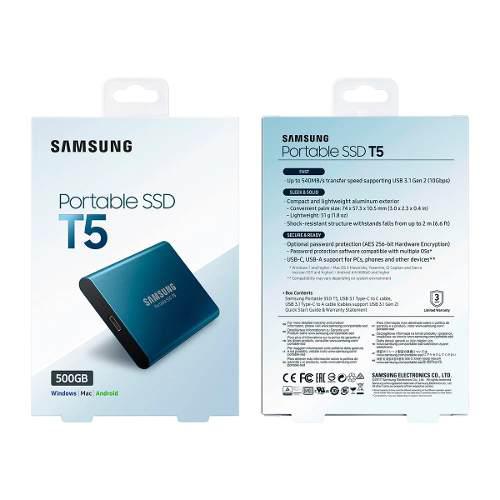 Ssd Externo 1.8 Samsung Portable T5 500gb Usb 3.1