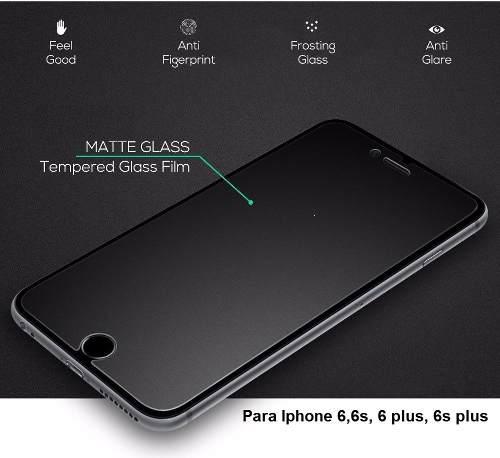 Vidrio Templado Matte iPhone 5, 6,6s,7,7 Plus,8, 8 Plus Inst