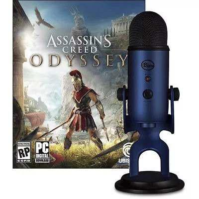Micrófono Usb Blue Yeti - Azul Media Noche + Assassin Creed
