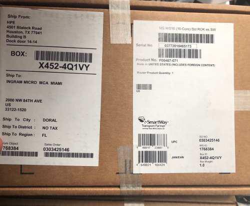 Windows Server Standard 2016 Para Servidores Hp Caja Sellado