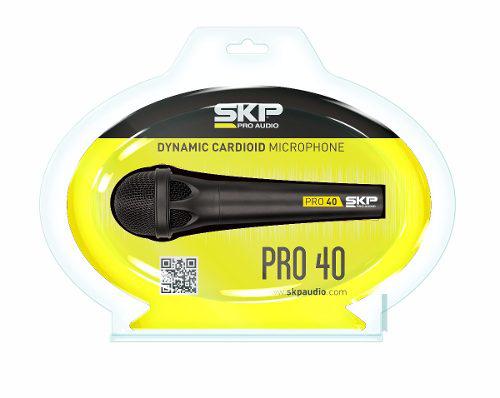 Microfono Alambrico Profesional De Voz Pro-40 Skp Pro Audio