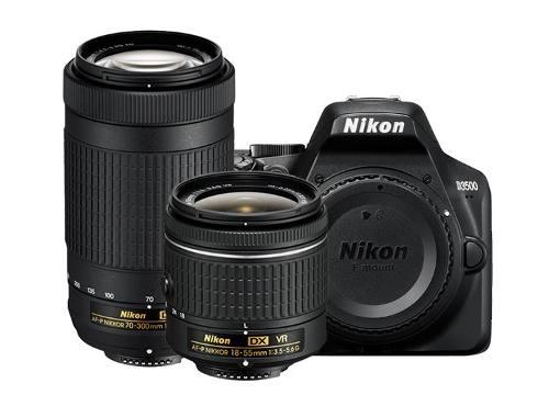 Kit Cámara Profesional Reflex Nikon D3500 C/18-55 Y 70-300