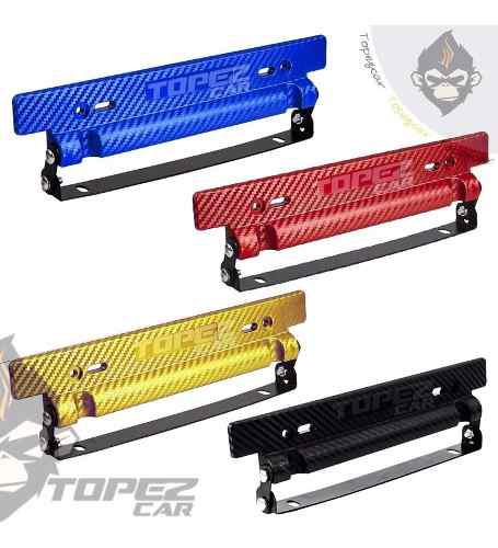 Portaplaca Tuning Carbono Color Regulable Auto No Papeleta