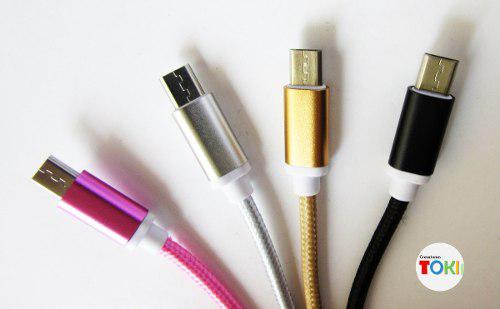 Cable Cargador Usb De Nylon Para Android / Ps4 1.5m