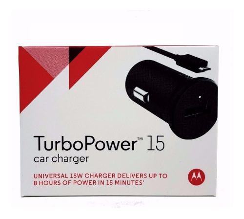 Cargador Auto Motorola Turbo Power 15 Carga Rápida Qualcomm