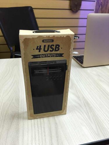 Cargador Portátil Remax 4usb Out Puts 20000mah
