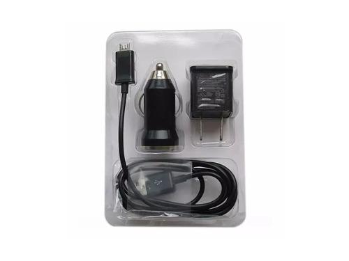 Kit Cargador 3 En 1 Cable Micro Usb Para Samsung Blackberry