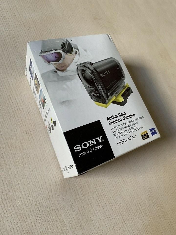 videocámara Sony HDR-AS10 deportiva acuatica en caja