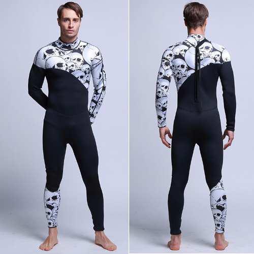 J Traje De Buceo Calabera Surf Neopreno 3mm - (a Pedido)