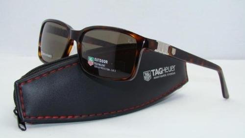 Lentes De Sol Hombre Tag Heuer Monaco Maron 100% Originales