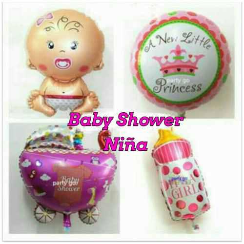 Set Globos Metálicos Para Baby Shower: Llevate Los 4 Globos