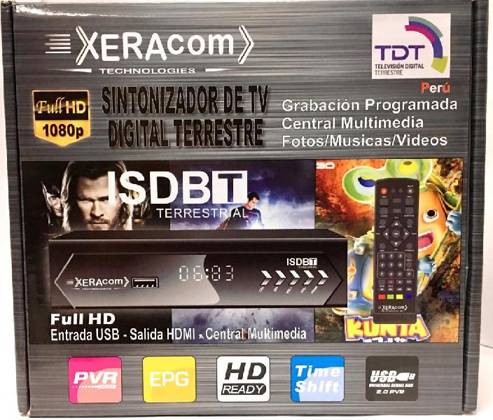 Sintonizador HD Xeracom ISDBT de Señal abierta con entrada