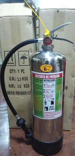 Extintor De Acetato De Potasio De 06 Litros Con Certificado