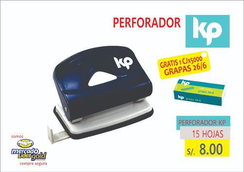 Oferta Perforador Metal Oficina Kp 15 Hojas S/. 8.00