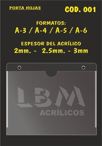 Porta Hojas En Acrilicos