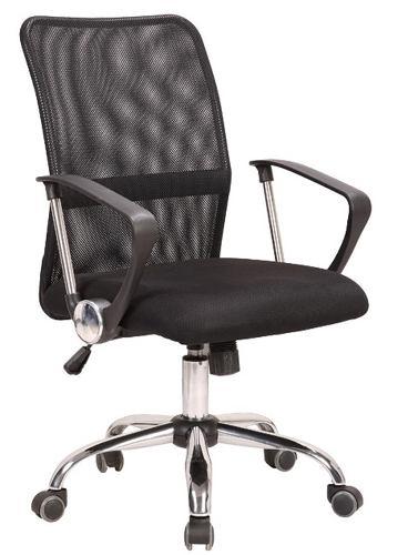 Silla De Escritorio Oficina Giratoria Malla Base Met Crom