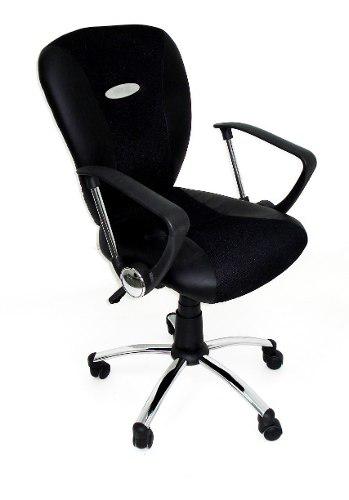 Silla De Oficina Giratoria Modelo W-105 - Cuero & Malla