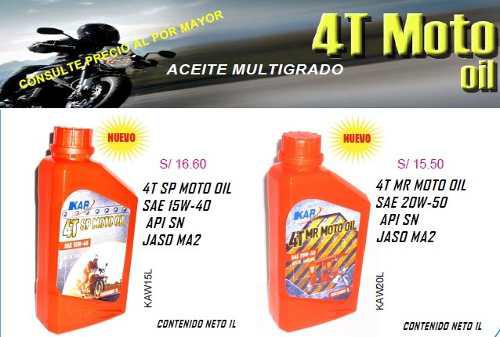 Aceite Multigrado 4t Moto Oil