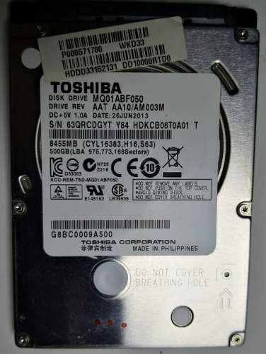 Disco Duro 2.5 Sata 500gb Toshiba Mq01abf050