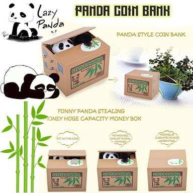 Alcancia Panda Ladron Monedas