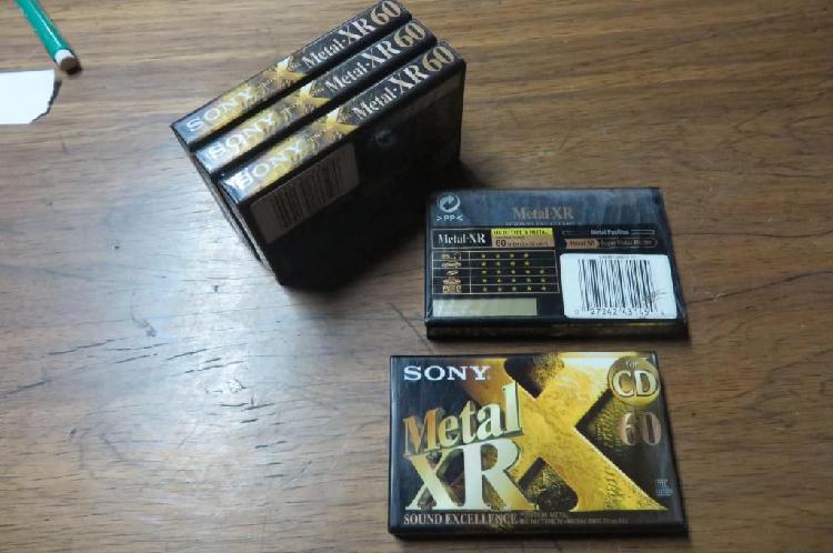Cassettes Sony XR metal Nuevos sellados