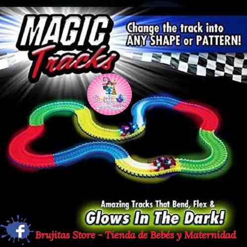 Magic Track Glow Car Pista 5 Mts Con Puentes