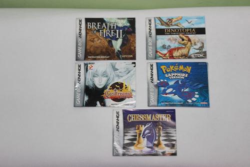Manuales De Game Boy Advance Castlevania Pokemon