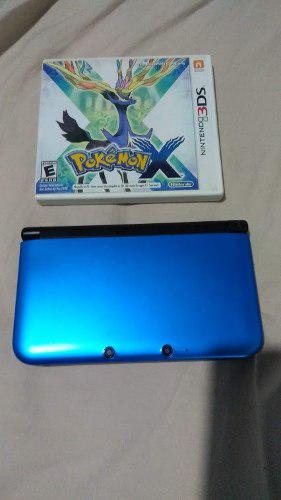 Nintendo 3ds Xl Azul (sin Cargador) + Pokemon X