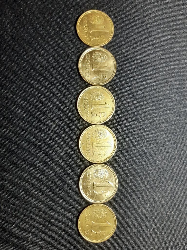 6 Monedas - 1 Peseta España 82