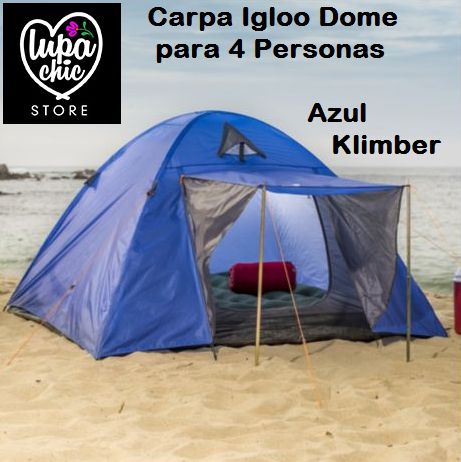 Carpa 4 Personas Azul Igloo Dome Klimber Camping