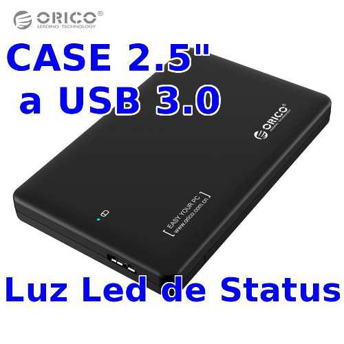 Case De Disco Duro 2.5 Sata Laptop Ps3 Ps4 A Usb 3.0 Con Led