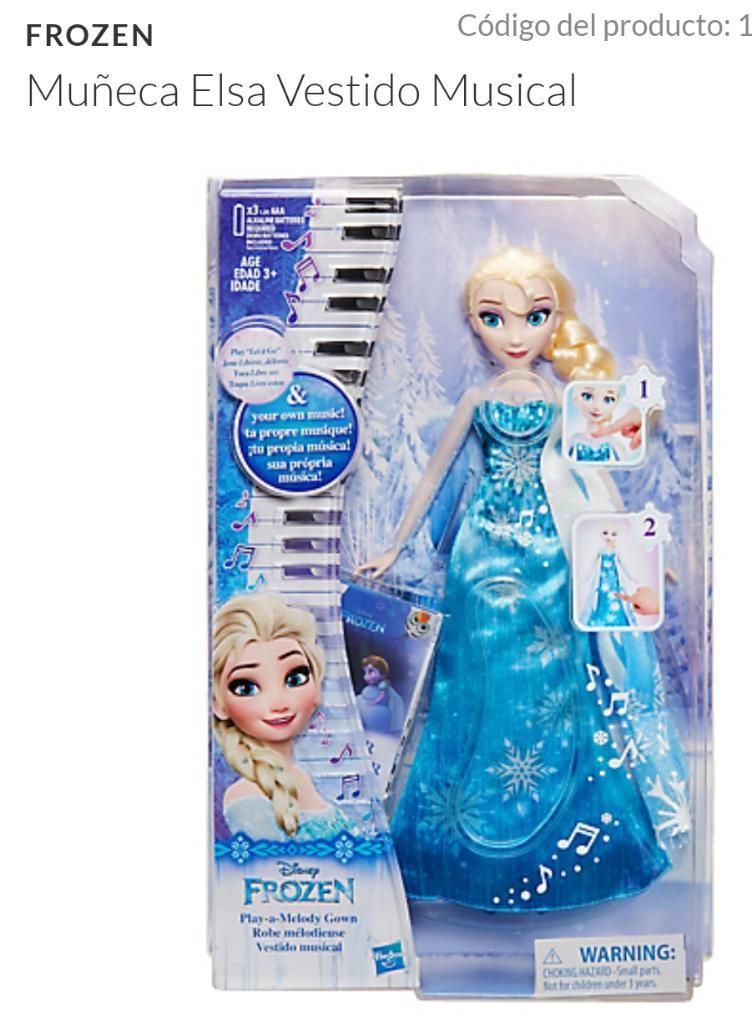 Hasbro Frozen Elsa Muñeca Vestido Musica