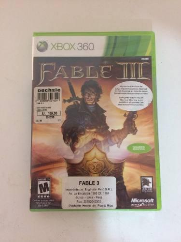Juego Xbox 360 Fable 3