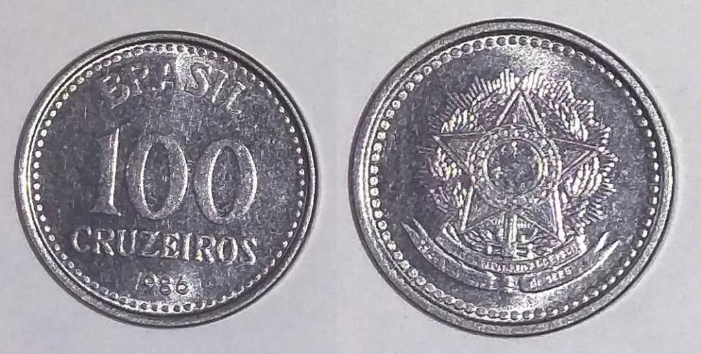Moneda Antigua Brasil 100 CRUZEIROS DE 