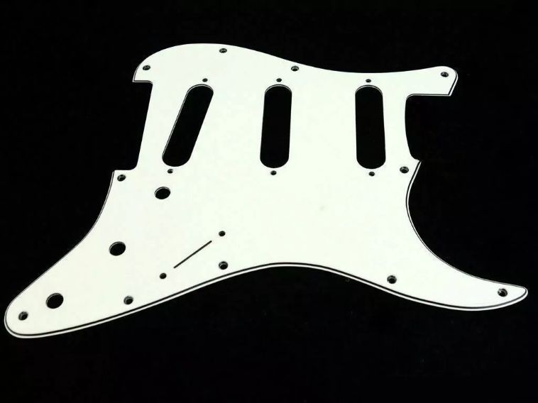 Pickguard Guitarra Fender Player Stratocaster 3 Capas Blanco
