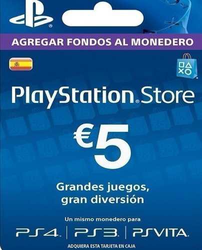 Psn Card 5 Euros España ~ Playstation Network Ps3 Ps4