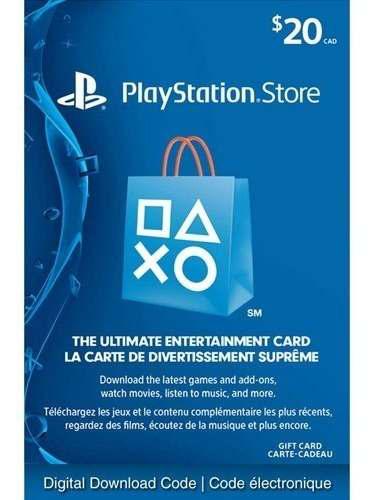 Tarjeta Codigo Playstation Psn Card $ 20 Dolares - Store Usa