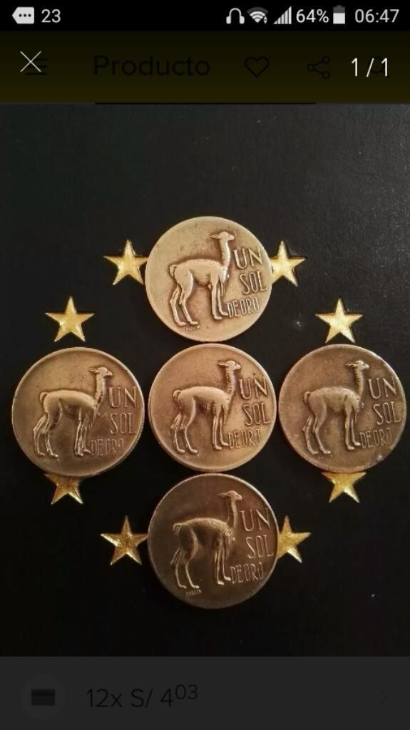 Vendo 12 Monedas Antiguas de Llama