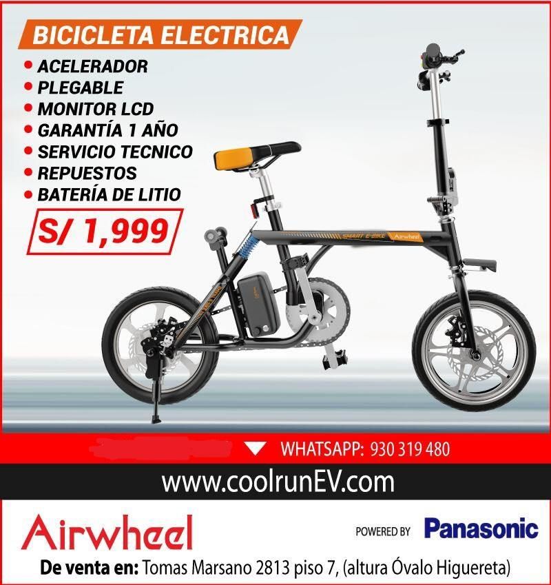Bicicleta electrica airweheel R3 Aro 14 panasonic