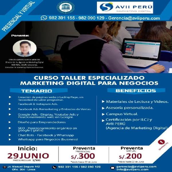 Curso Taller de Marketing Digital Lima