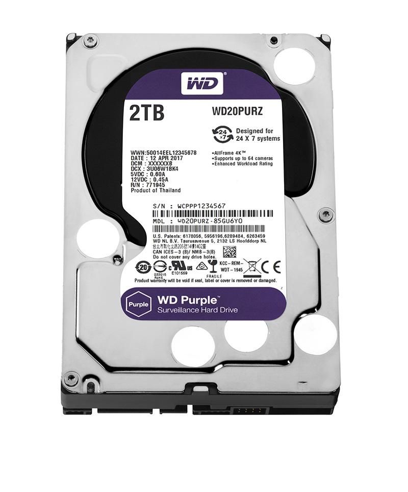 DISCO DURO 2TB WESTERN DIGITAL PURPURA (CÁMARAS) - TIENDA