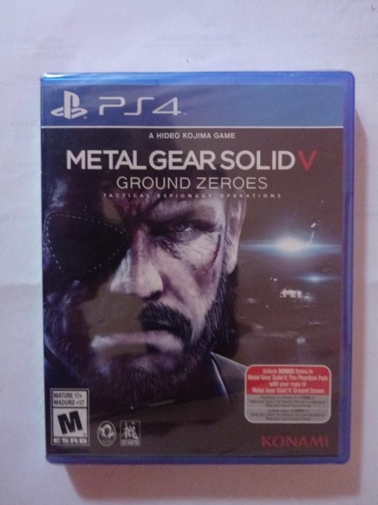 Metal Gear V Nuevo para Ps4