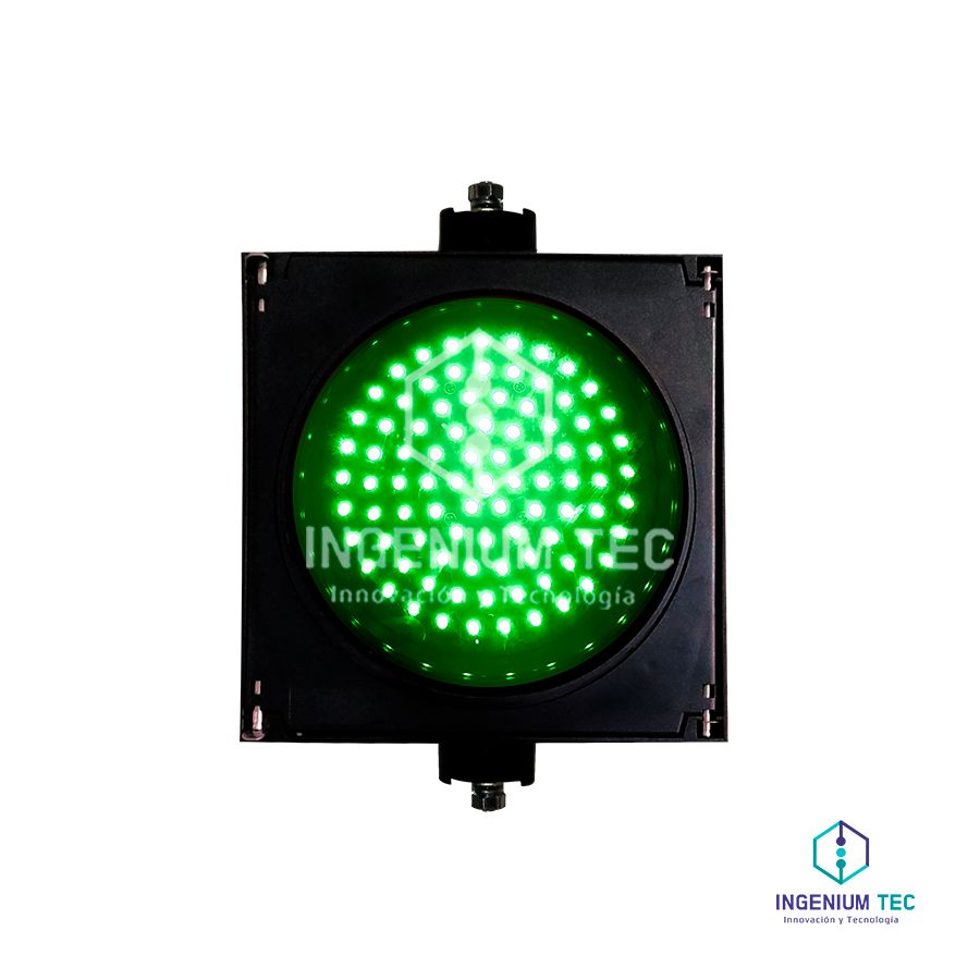 Semáforo vehicular LED de 200mm color verde