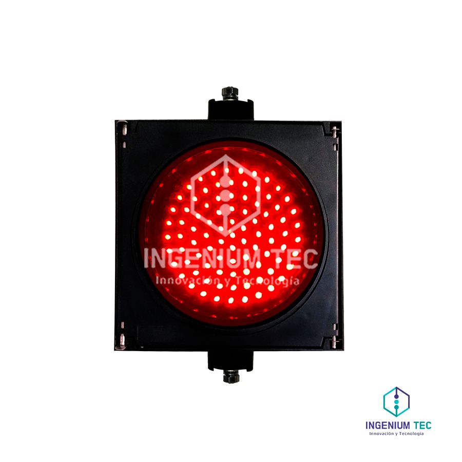 Semáforo vehicular LED de 200mm de color rojo