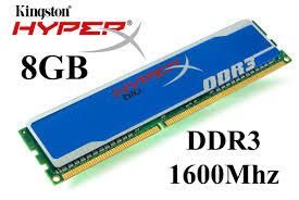 memorias DDR3 8gb  buss Hyper X blue