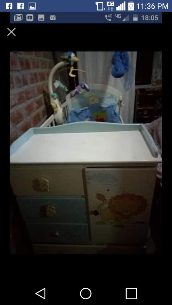 Se vende cuna con comoda incorporada con colchon y todos sus